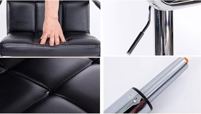 Mlaea Home Office Desk Chair Computer Racing Gaming Chair with Adjustable Height TV Station Lounge Laboratory Chair 44 * 44-54CM(Color:#2)