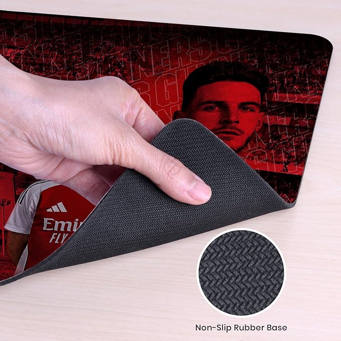 Head Case Designs Officially Licensed Arsenal FC Declan Rice 2024/25 Crest Kit and Players 23.62 x 11.81 x 0.12 inches (600 x 300 mm) - L Gaming Office Desk PC Keyboard Mouse Mat Pad