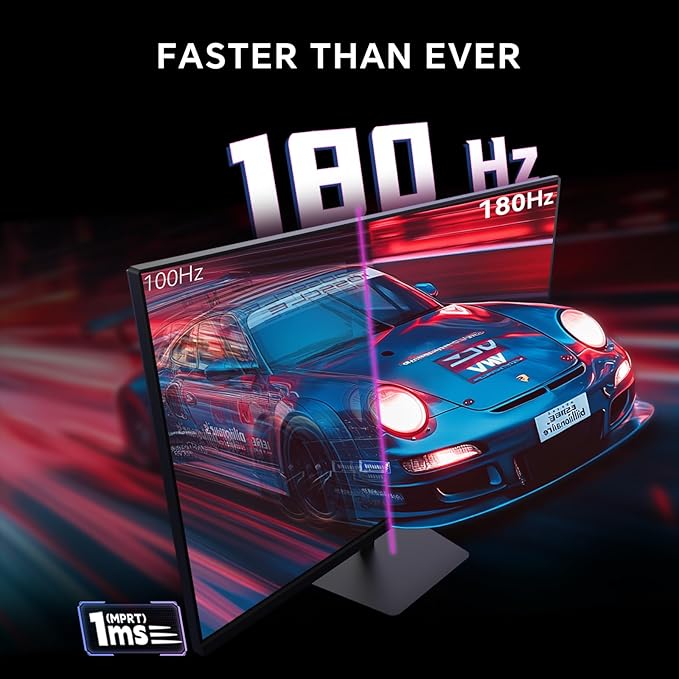KTC 27 Inch Gaming Monitor 180Hz Full HD 1920x1080 Fast IPS Computer Monitor DP 1.4 &amp HDMI 2.0 Ports 1Ms FreeSync Frameless PC Gamer Monitor HDR VESA Mount H27F22