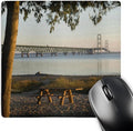 USA Michigan Mackinaw City Mackinac Bridge - US23 PHA0004 - Mouse Pad 8 by 8 inches (mp_144713_1)