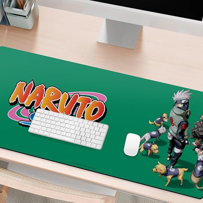 Head Case Designs Officially Licensed Naruto Shippuden Kakashi Ninken Graphic Art 37.4 x 15.75 x 0.16 inches (900 x 400 mm) - XL Gaming Office Desk PC Keyboard Mouse Mat Pad