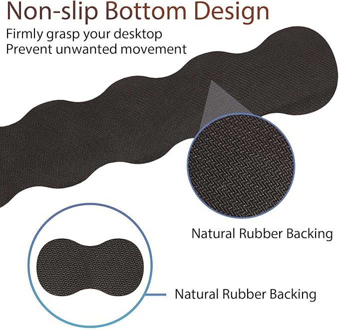 Large Gaming Table Pad 31.5 x 11.8 + Keyboard Wrist Pad + Mouse Wrist Pad + Coaster Non-Slip Base 4-in-1 Set Ergonomic Memory Foam Easy Typing Pain Relief Sky Cat