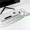Ergonomic Gel Keyboard and Mouse Wrist Rest Set – Green Cloud Wrist Rest for Computer Keyboard 60%/68%/75% Comfort &amp Support for Typing and Gaming
