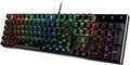 Redragon K556 RGB LED Backlit Wired Mechanical Gaming Keyboard 104 Keys Hot-Swap Mechanical Keyboard w/Aluminum Base Upgraded Socket and Noise Absorbing Foams Soft Tactile Brown Switch