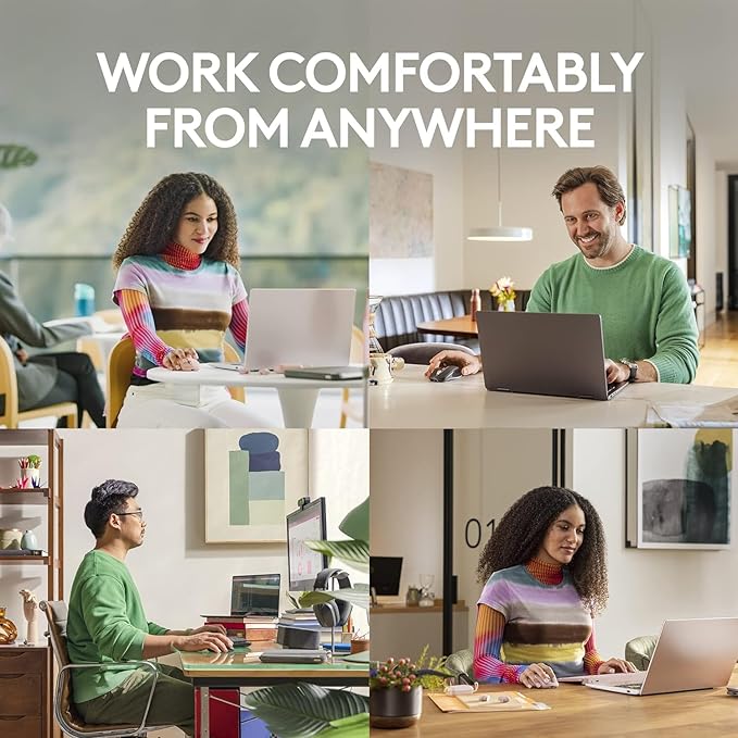 Logitech MX Anywhere 3S Compact Wireless Mouse Fast Scrolling 8K DPI Any-Surface Tracking Quiet Clicks Programmable Buttons USB C Bluetooth Windows PC Linux Chrome Mac - Black (Renewed)