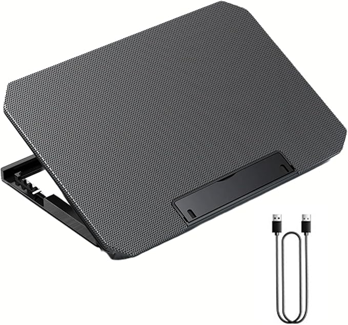 Foldable Adjustable Laptop Cooling Pad with 2 Quiet Fan for Notebook with Adjustable Heights and USB Connection