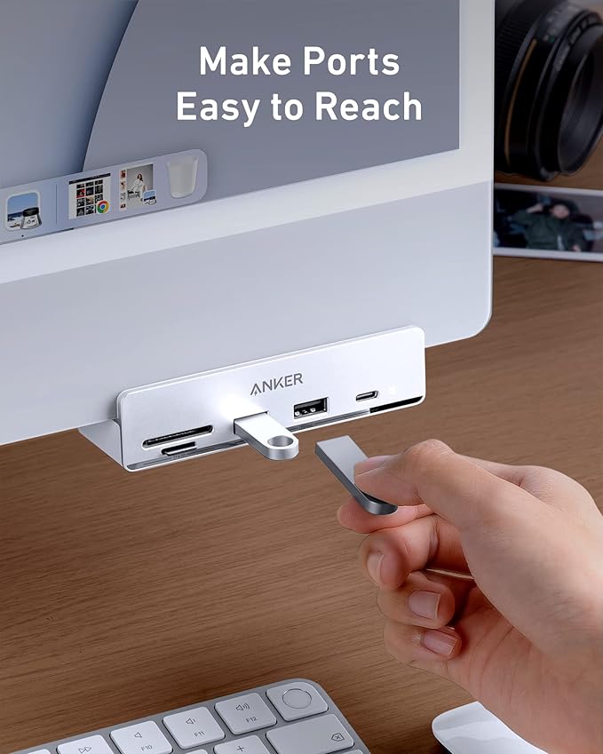 Anker USB C Hub 535 USB C Hub (5-in-1) with 2 USB-A 10 Gbps Data Ports USBC 10 Gbps Port SD and microSD Card Reader for iMac Pro/iMac 24 inch 2021 / iMac 27 inch / 21.5 inch