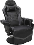 Respawn 900 Console Gaming Recliner with Footrest and Lumbar Support - Comfortable Ergonomic Gaming Chair with Headrest No Wheels Reclining Heavy Duty Racing Style Video Game Chairs - Gray