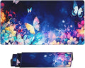 Butterflies Desk Cover MatExtended Large Mouse PadComputer Laptop Mat Desk Decor for Office Game Home 30x16 Inch