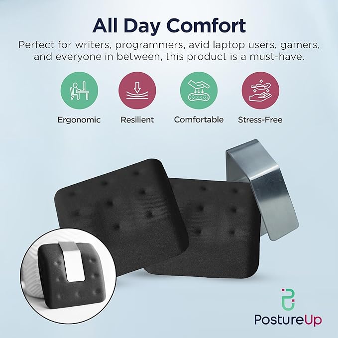 WavePads by PostureUp – Original Two Pack Adjustable Wrist Rests for Laptop and Keyboard Ergonomic Memory Foam Laptop Wrist Pads for Wrist Pain &amp Carpal Tunnel Wrist Support Pads (RoyalBlue)