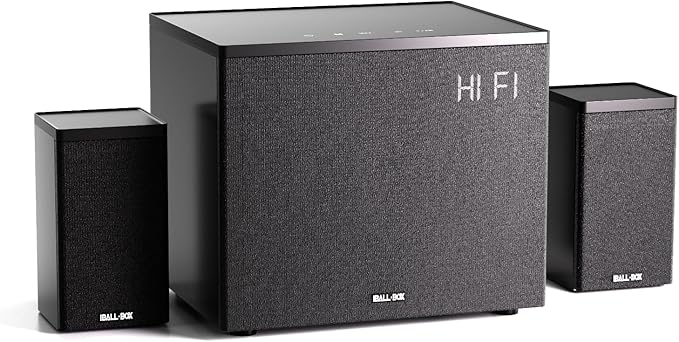2.1 Computer Speakers with Subwoofer PC Speakers for Desktop with Deep Bass Bluetooth USB Optical Gaming Sound System for Monitor and Laptop