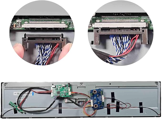 VSDISPLAY USB LCD Controller Board Fit for 28 Inch 1920x360 DV280FBM-NB0 LCD Screen