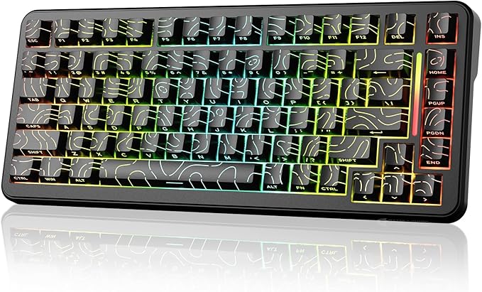 Attack Shark X82PRO HE 75% Wireless Rapid Trigger Gaming Keyboard Hall Effect Magnetic Switch Keyboard with 0.01mm RT Adjustable Actuation 8Khz Polling Rate Hot-Swap RGB for PC Gamer (Black)