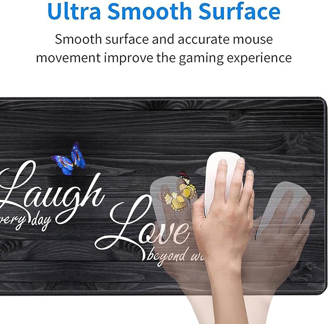 Large Gaming Mouse Pad Keyboard Wrist Rest pad + Mouse Wrist pad + Coaster Set Extended Waterproof Non-Slip Table mat Suitable for Home Office Learning Games - Live Laugh Love