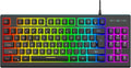 GOWENIC RGB Gaming Keyboard USB Wired LED Backlit 87 Key Ergonomic Keyboard for PC Computer Gaming Work and Laptop Wired Keyboard for Typing