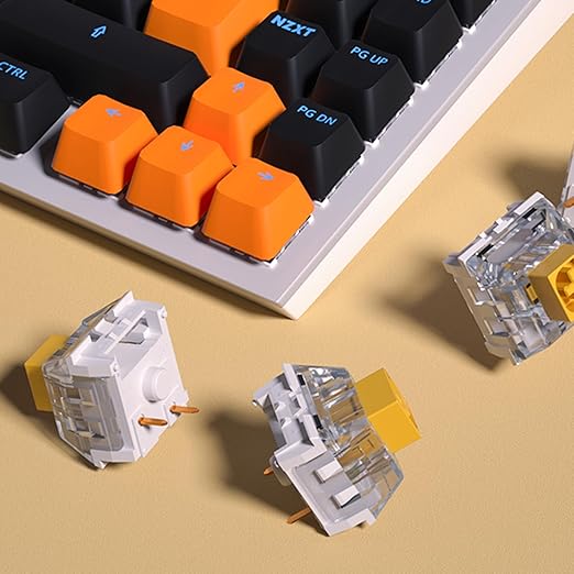 Kailh Box Heavy Yellow Switches for DIY Mechanical Keyboard3-pin/70gf Linear/RGB/LED/IP56 Water&ampDustproof/Long Life switches(Yellow90pcs)
