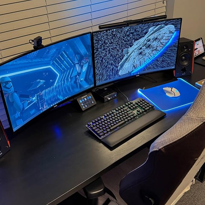 Kado 32 Class Dual Gaming Monitor Setup - 2-Pack 32 Curved 1800R 240Hz 1ms 1920x1080 Computer Monitor Parallel Gaming AMD FreeSync Premium Panoramic VESA Mount HDMI DisplayPort Built-in Speakers