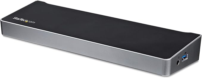 StarTech.com Triple Monitor USB 3.0 Docking Station 2x 4K DisplayPort &amp HDMI USB Type A Universal Laptop Dock Windows/Mac TAA