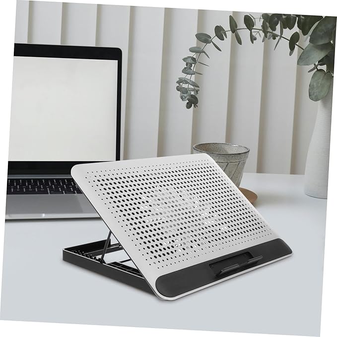 Angoily Gaming Laptop Cooling Pad Aluminum Frame Quiet Laptop Fan Cooler Portable Notebook Cooling Device for 17