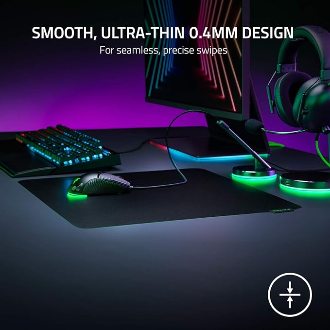 Razer Sphex V3 Hard Gaming Mouse Mat: Ultra-Thin Form Factor - Tough Polycarbonate Build - Adhesive Base - Large