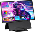 Portable Monitor 24 100Hz for Work Home Office Game 1080P FHD IPS Laptop Screen Extender with Rotating Stand &amp VESA Laptop Monitor Extender USB-C HDMI Plug-Play for Mac Windows PS Switch Xbox P