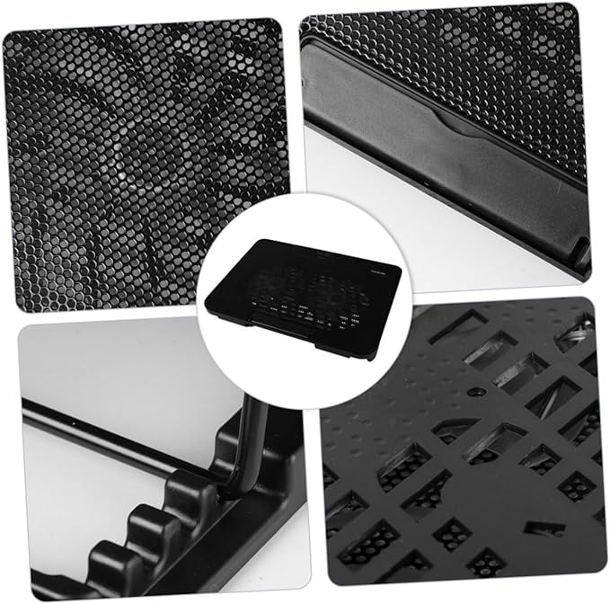 Artibetter Laptop Cooler Dual Fans for Efficient Heat Dissipation USB Powered Notebook Cooling Mat Black for Gaming and Work Use