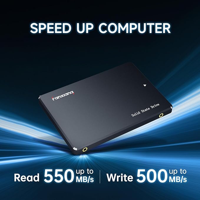 fanxiang S101 480GB SSD SATA III 6Gb/s 2.5 Internal Solid State Drive Read Speed up to 550MB/sec Compatible with Laptop and PC Desktops(Black)