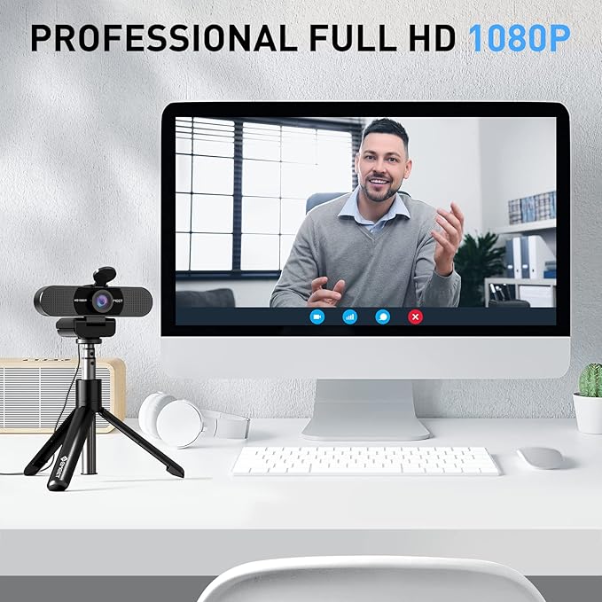 EMEET Conference Speaker and Microphone Luna Black &amp C960Kit Webcam with Tripod