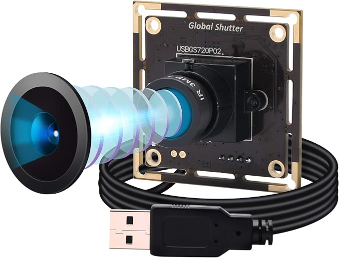 Global Shutter USB Camera Module 720P 60FPS Wide Angle 1MP UVC USB2.0 PC Camera for Laptop Jetson Nano