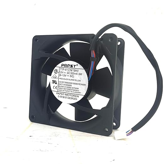 TYP4112N 19HV 12038 12V Cooling Fan - High Performance 120x120x38mm 500mA Ideal for Laptops and Electronics