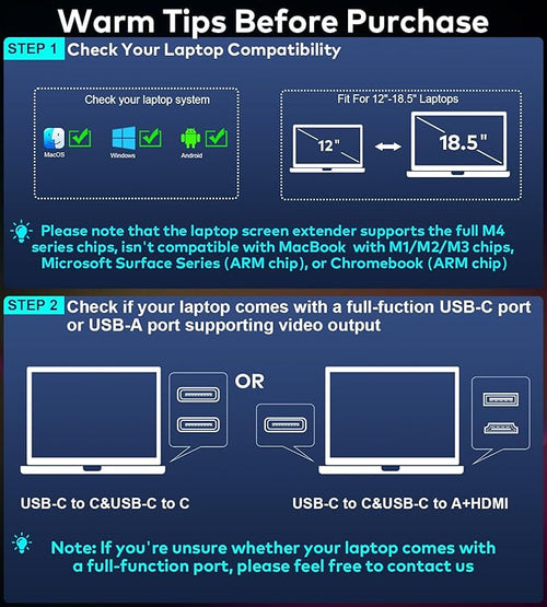 16 Laptop Screen Extender 1200P FHD Triple Portable Laptop Monitor Extender for 12-18.5 Laptops 16:10 Aspect Ratio Rotation Screen Compatible with MacOS Wins Chrome Surface