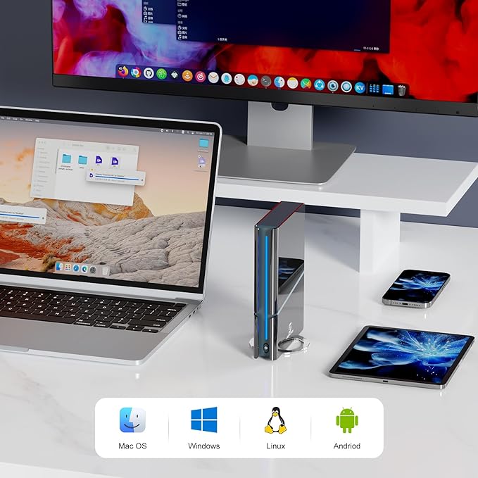 BX100 14TB USB 3.2 Gen 2 USB-C External Hard Drive for Windows or MacOS Desktop PC/Laptop