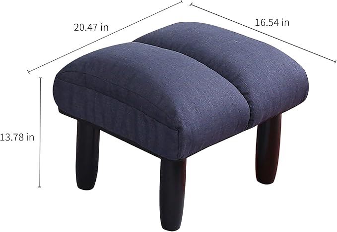 Henf Floor Gaming Chair with footrest 360 Degree Swivel Sofa Reclining Chair Lazy Sofa Tatami Leisure Sofa Adjustable 3-Position Floor Chair Folding Sofa Lounger Navy Blue