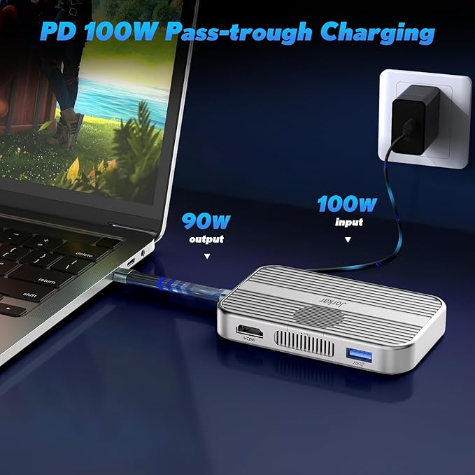 Magnetic Dock M.2 NVMe SSD Enclosure &amp USB C 3.2 Hub Docking Station 10Gbps with Cooling Fan for iPhone 17/16/15 Pro/Pro Max/Plus Support SSD Size 2230/2242/2260/2280 B+M M-Key