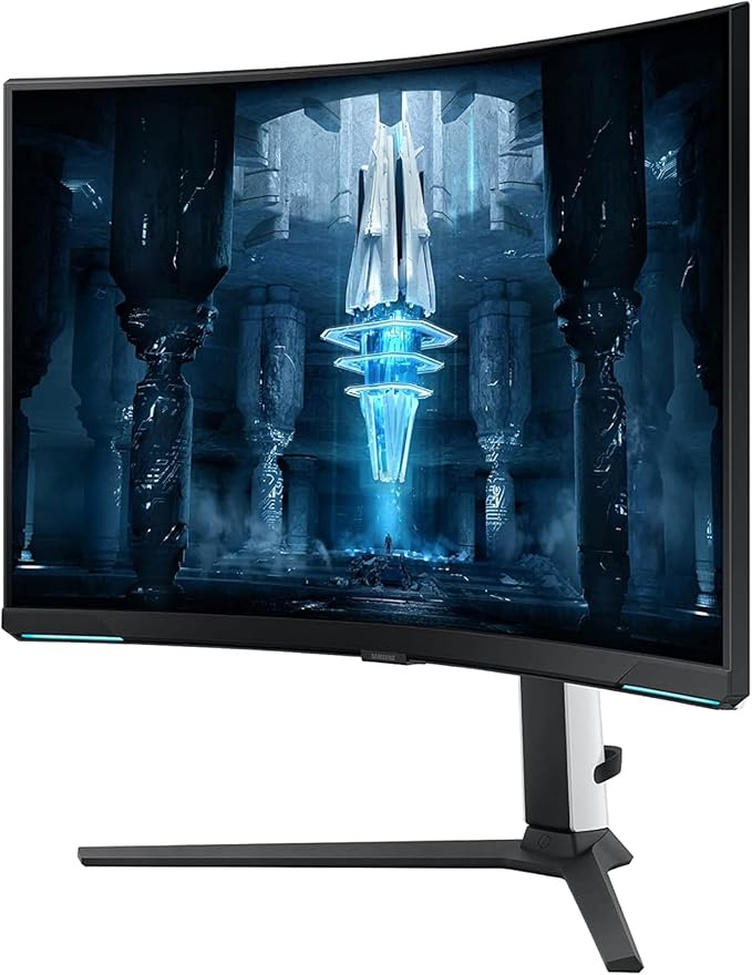 Samsung 32 Odyssey Neo G8 (G85NB) 4K UHD 240Hz 1ms G-Sync 1000R Curved Gaming Monitor Quantum HDR2000 AMD FreeSync Premium Pro Matte Display DisplayPort Black &amp White LS32BG852NNXGO