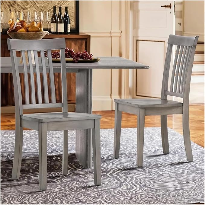 Adjustable Office Computer Chair with Armrest 1pcs Light Grey Wooden Spindle Back Kitchen Dining Chair Home Furniture
