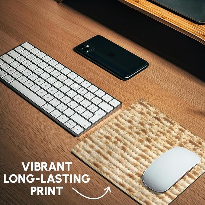 3dRose LLC 8 x 8 x 0.25 Inches Mouse Pad Matzah Bread Texture Photo for Passover Pesach Funny Jewish Humor Humorous Matzo Judaism Food (mp_112943_1)
