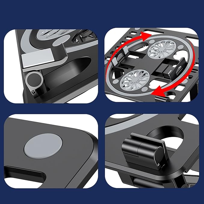 Laptop Cooling Fans Portable Stand Holder for Folding Heat Dissipation Holder Helper Cooler Cooling Pad Gaming Fan White Quiet