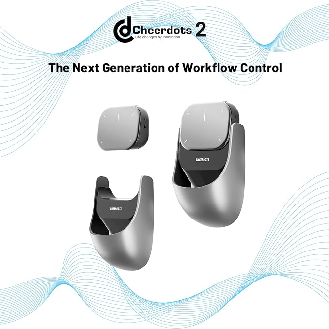 Cheerdots2 Bluetooth Detachable Air Mouse Touchpad Mouse with Voice Recording Presentation Clicker Wireless Presenter Presentation Remote with Laser Pointer for Mac Windows (Recording Silver)