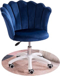 Office Velvet Swivel Chair Office Chair Ergonomic Office Chair Petal Wrap Design Computer Chair Gaming Gaming Chair Chair (Color:Dark Blue)