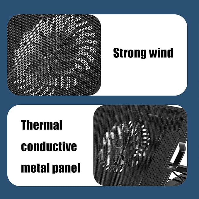 Laptop Cooling Pad Gaming Laptop Coolers Laptop Cooling Stand Adjustable 2 Port USB for 11inch-18inch Laptops Notebook