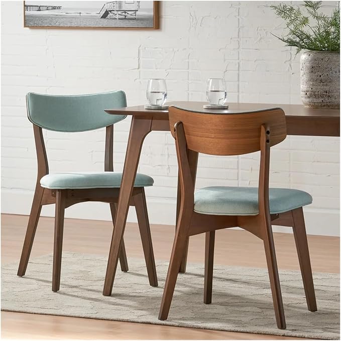 Adjustable Office Computer Chair with Armrest 1pcs Modern Style Upholstered Fabric Indoor Rubber Wood Frame Comfortable Dining Chairs