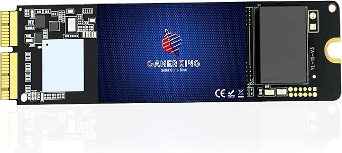 GAMERKING 256GB NVMe SSD for MacBook PCIe Gen3x4 3D TLC NAND Flash Replacement SSD for MacBook Air A1465 A1466 2013-2017 MacBook Pro A1398 A1502 Retina 2013-2015