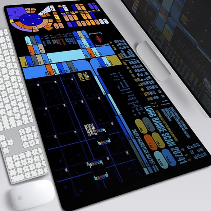 Trekkies Trekker Sci-fi Control Console Display Desk Mat Large Gamer Mouse pad Laptop Pad Mat Game Mat Gaming Accessories Computer Accessories Gaming Room Decor SciFi Gift KMH