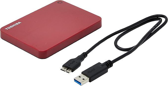 Toshiba Canvio Advance 1TB Portable External Hard Drive USB 3.0 Red - HDTC910XR3AA