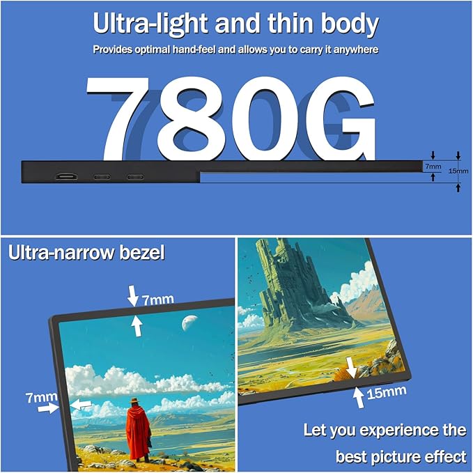 Portable Monitor Touchscreen 15.6 2.8K Laptop Screen Extender 2880x1620100Hz100％sRGBw/45° Adjustable Standmini HDMI USB-C Computer Display for Laptop PC Phone Mac