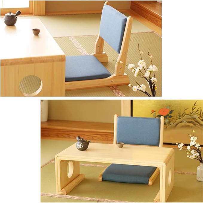BTZHY Floor Chair Lazy Couch Tatami Chair Tatami Foldable Floor Chair Living Room Chair Floor Seat Home Bay Window Lazy Backrest Chair for Living Room BedroomBalconyA