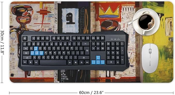 Jean Michel Basquiat Grillo Art Computer Essentials Work Home Office Supplies 30x60cm