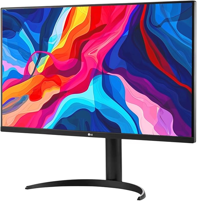 LG 32 4K UHD (3840 x 2160) Ultrafine Monitor 60Hz HDR10 90% DCI-P3 Dynamic Action Sync Built-in Speakers Black Stabilizer USB-C Pivot/Height/Tilt Adjustment Stand