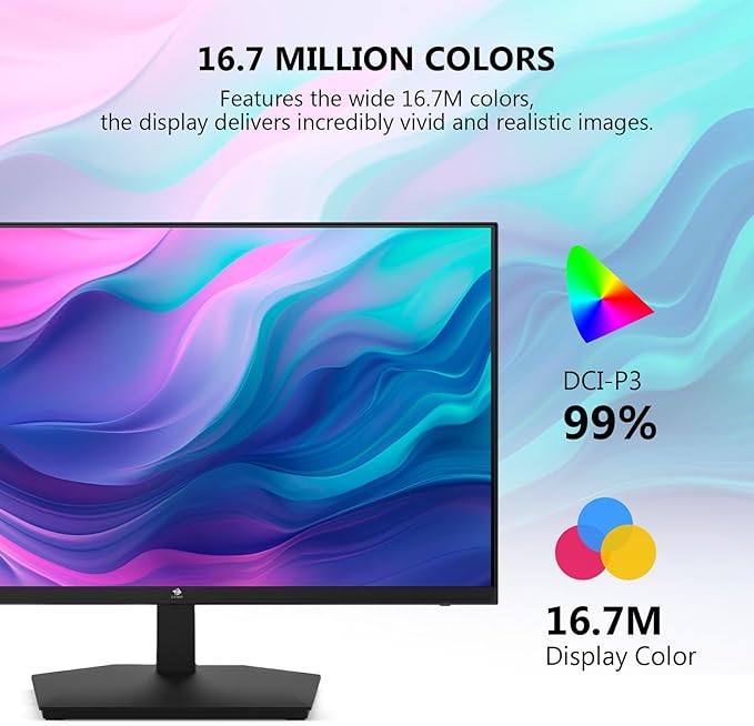 24 inch Monitor Z-Edge Computer Monitor Full HD 1920 x 1080p IPS 100Hz PC Monitor with HDMI VGA Frameless U24I Anti-Glare Screen